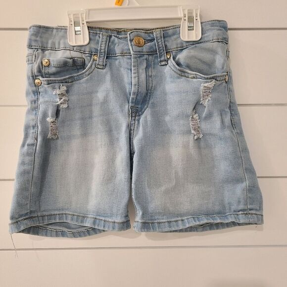 7 For All Mankind Light Blue Denim Shorts - Picture 1 of 6